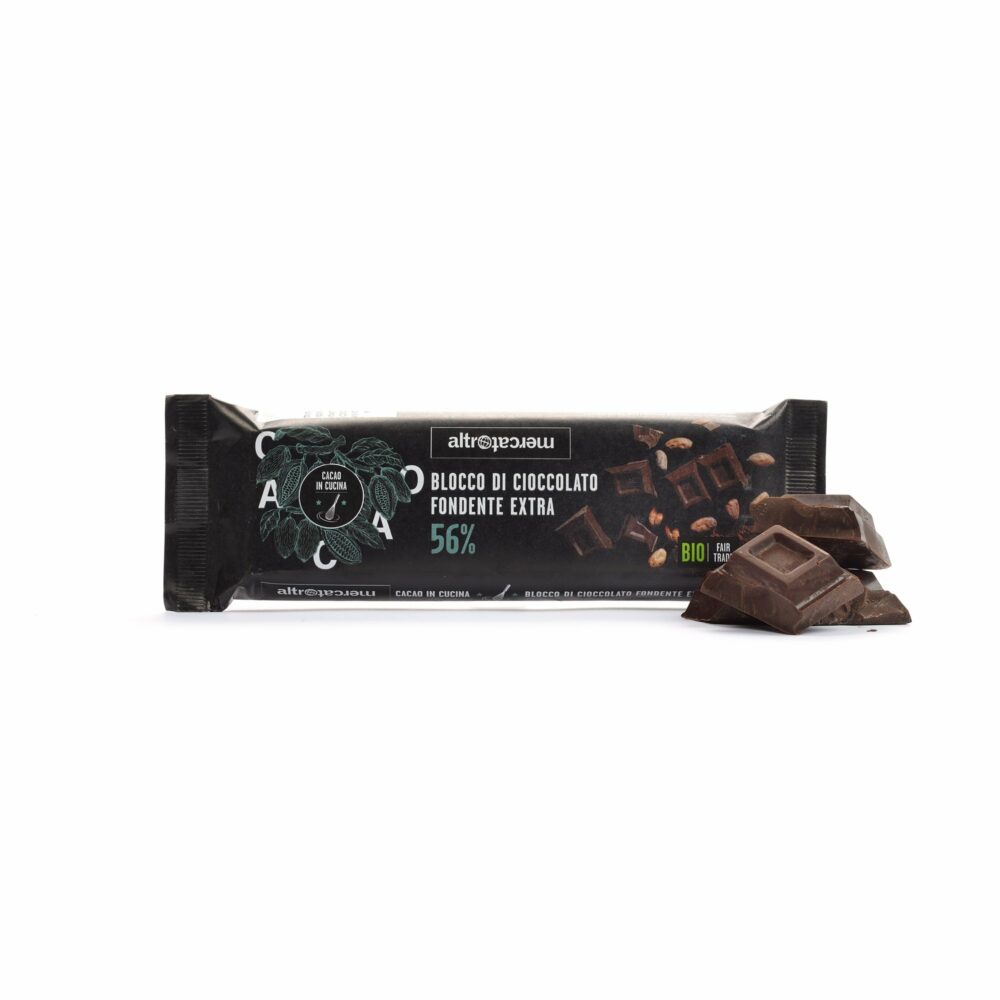 Cioccolato fondente in blocco - bio - 200g - immagine 2