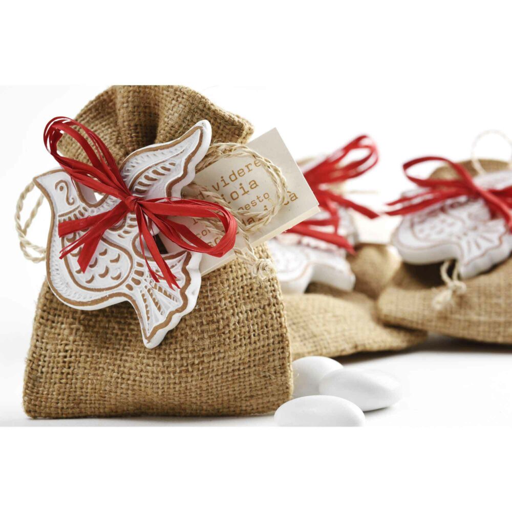 Bomboniera sacchettino semplice in juta naturale - immagine 3