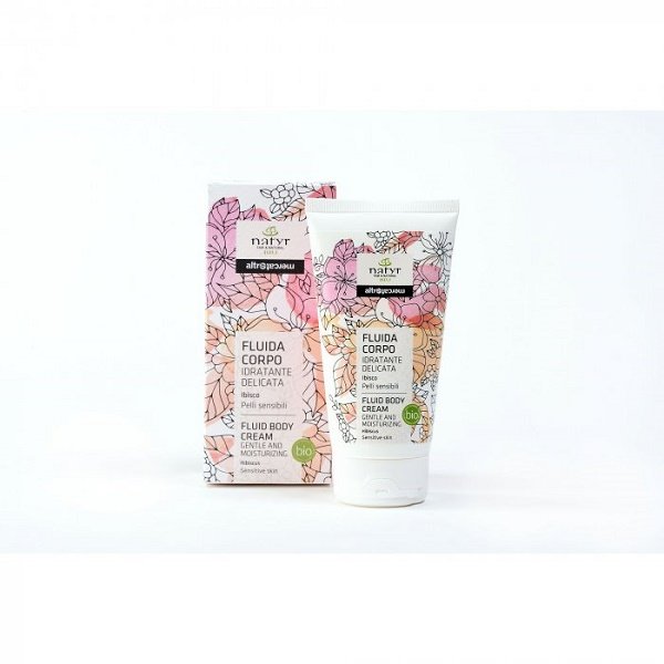 Crema fluida corpo - idratante - pelli sensibili - ibisco - bio - 150 ml