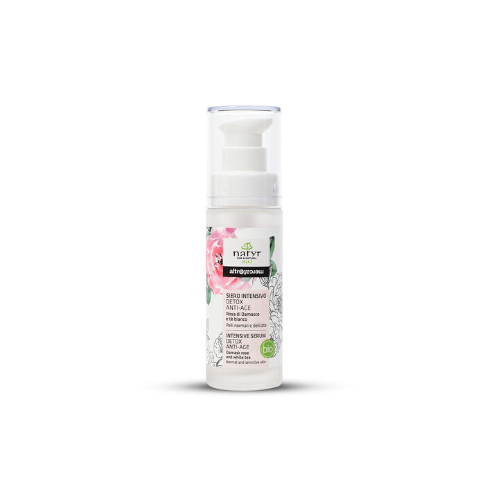 Siero intensivo - detox - anti-age - rosa di damasco e tè bianco - Bio - 30 ml