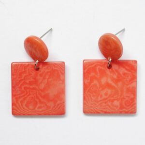 Orecchini Puro corallo in tagua
