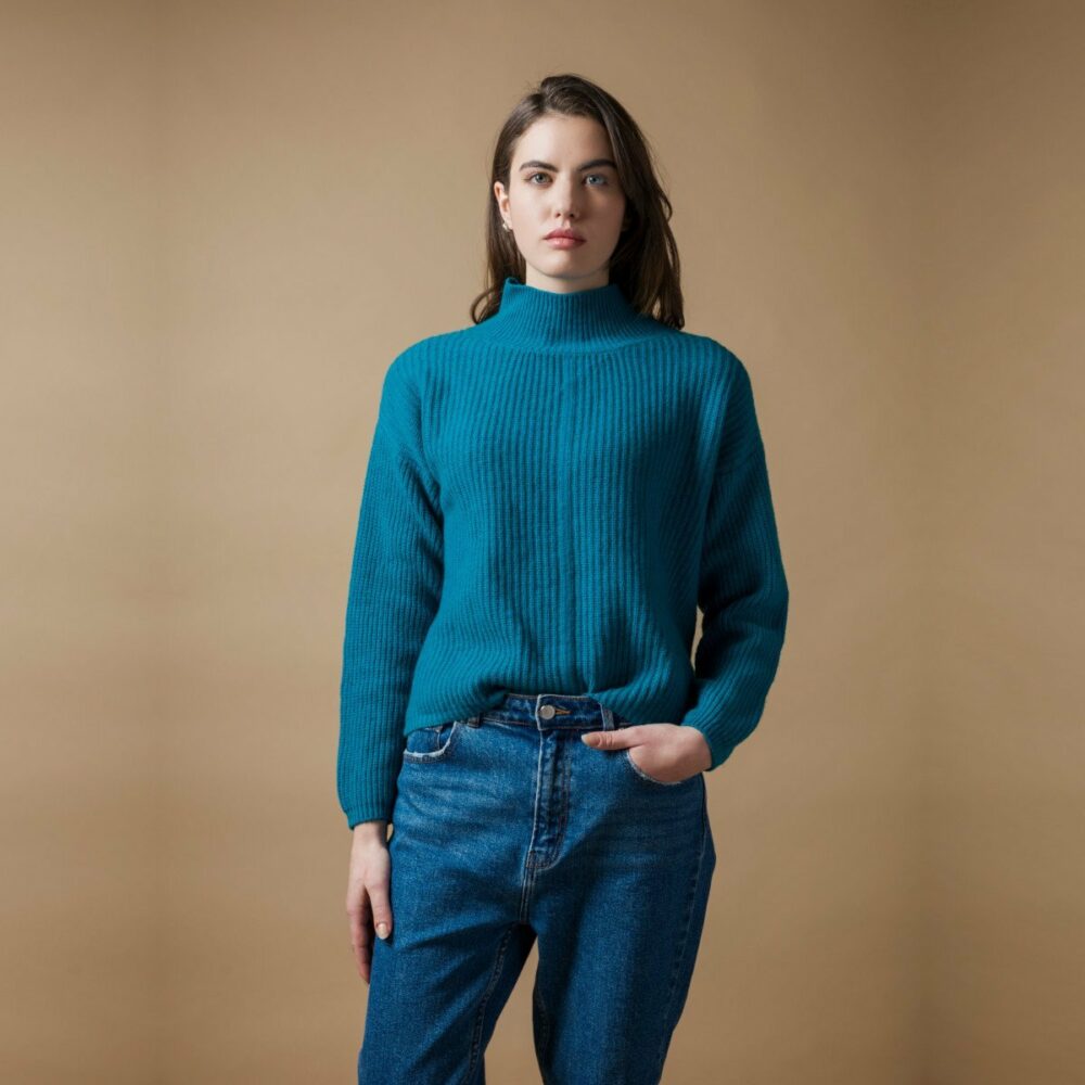 maglione alda xs blue agave 95%cashm.rigen5%lana