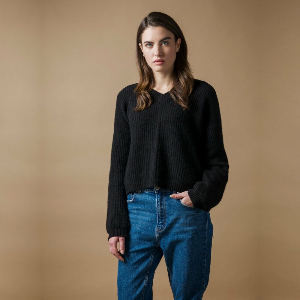 maglione luisa s black 95%cashm.rigener.5%lana