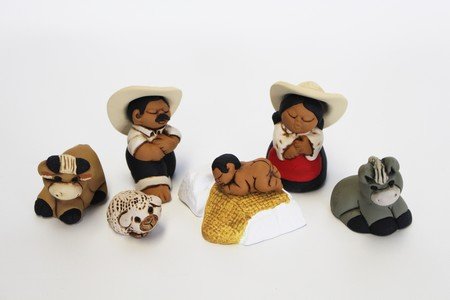 presepe 'dolce riposo' 6 figure terracotta