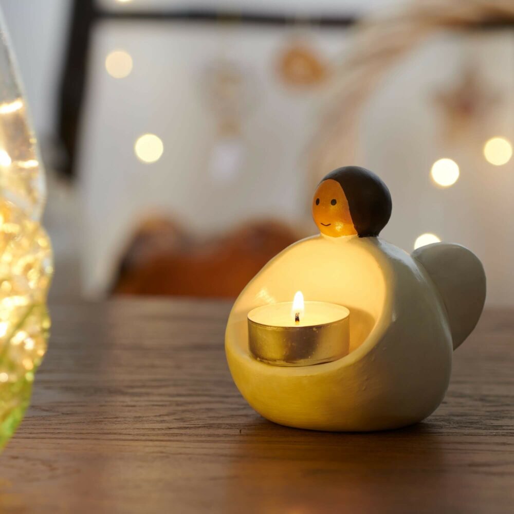 Bomboniera Angelo Tondo Porta Lumino - immagine 3