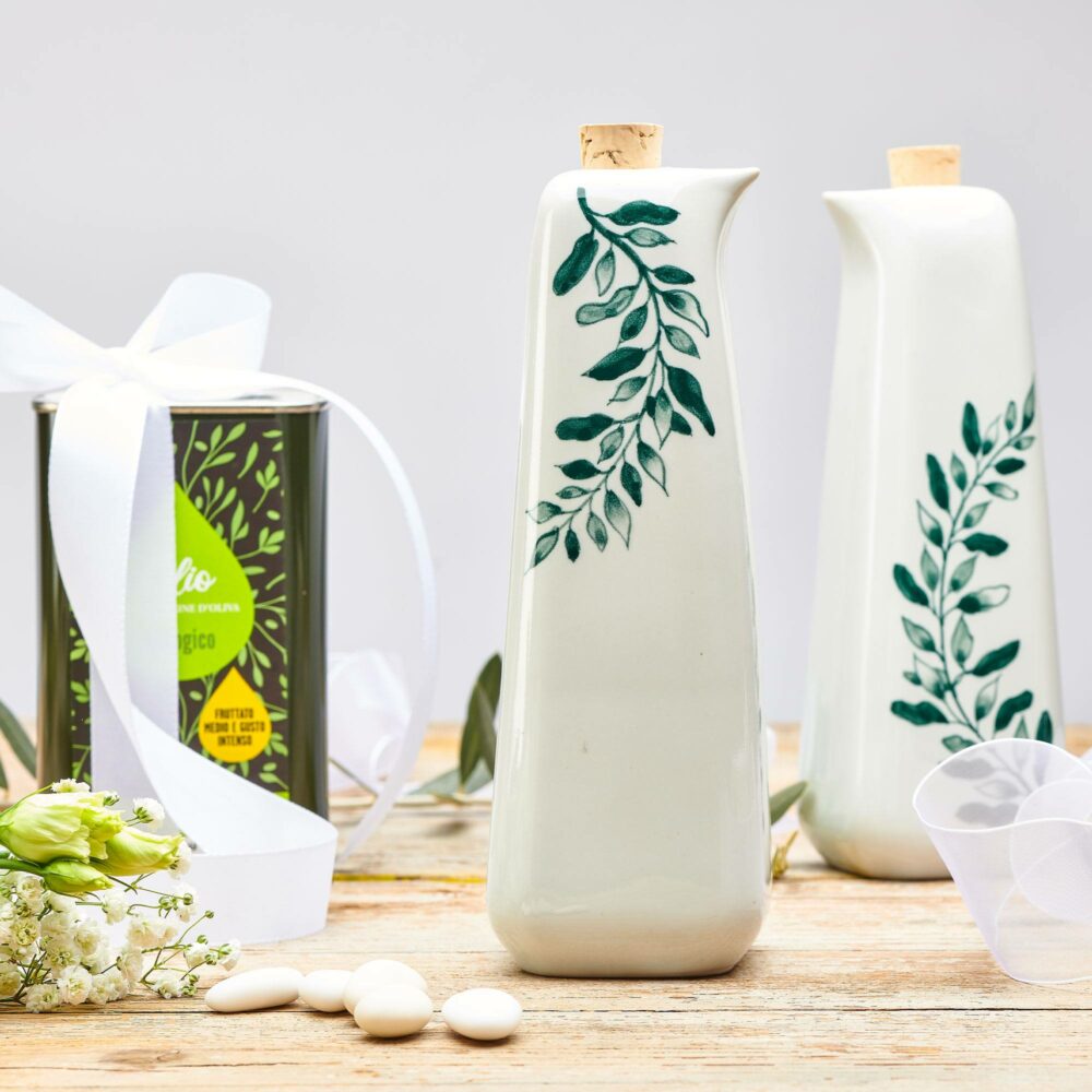 Bomboniera Bottiglia olio/aceto Ulivo - immagine 3